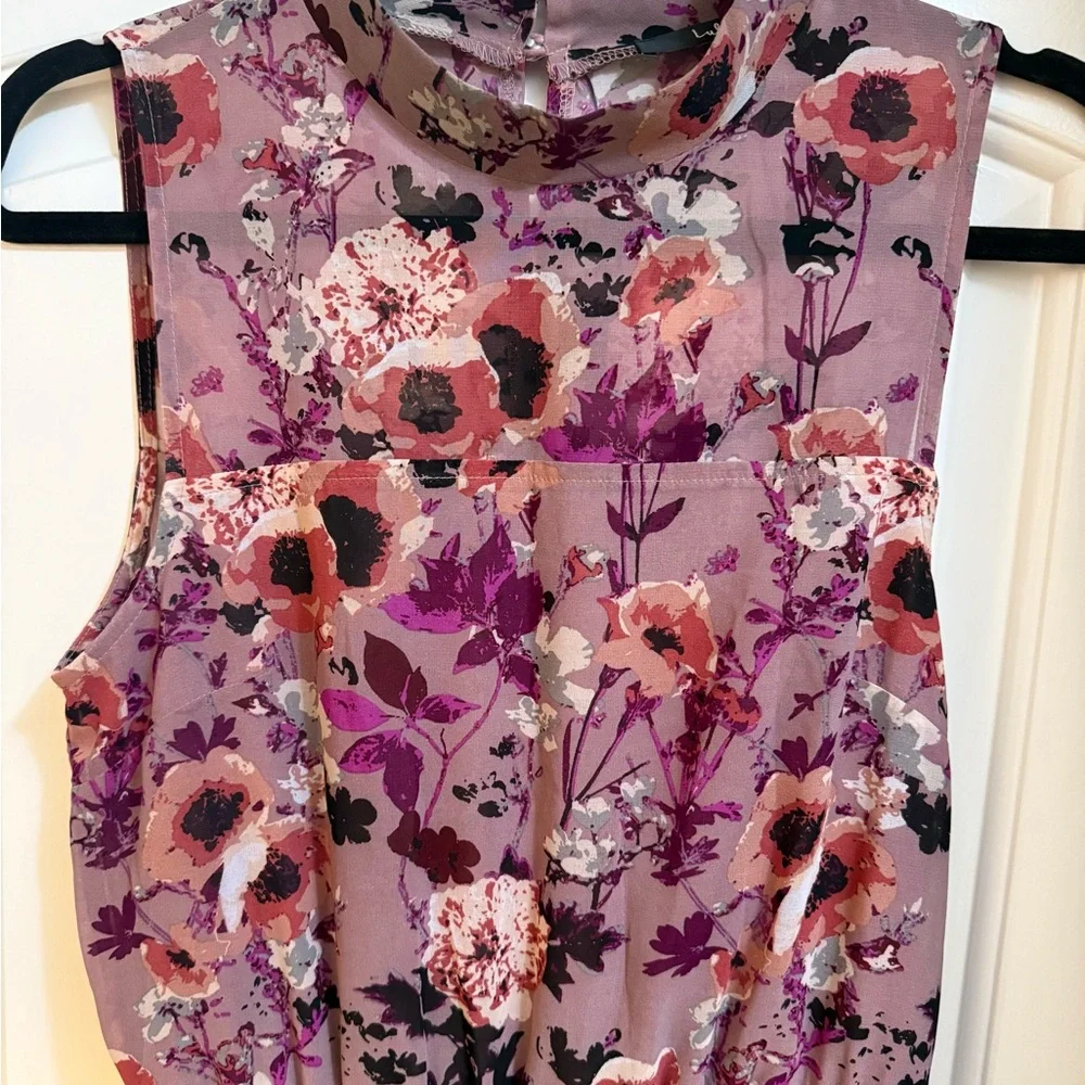 Lulu's Purple Floral Maxi Dress - Picture 3 of 4